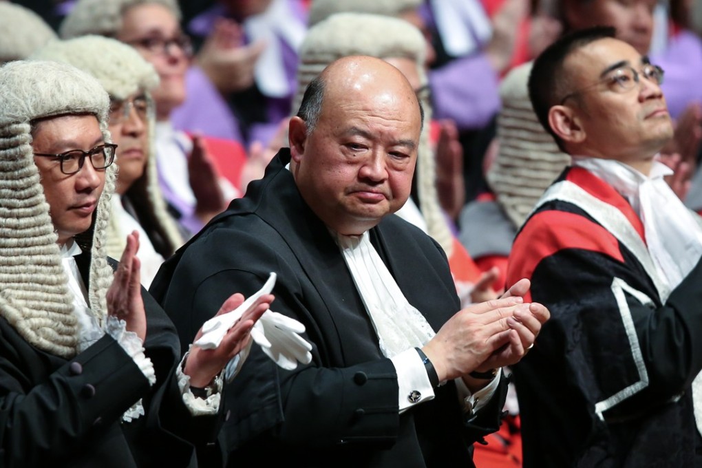 Secretary for Justice Rimsky Yuen (left) and Chief Justice Geoffrey Ma attend the 2017 opening of the legal year. Photo: Sam Tsang