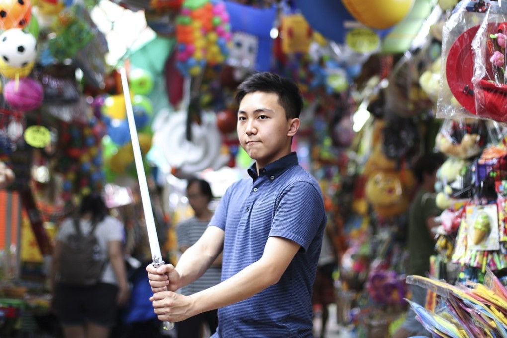 Porsche Kong spent his childhood around Apliu Street, Sham Shui Po and used to play with kids of the toy vendors along Fuk Wing Street. Photo: Nora Tam
