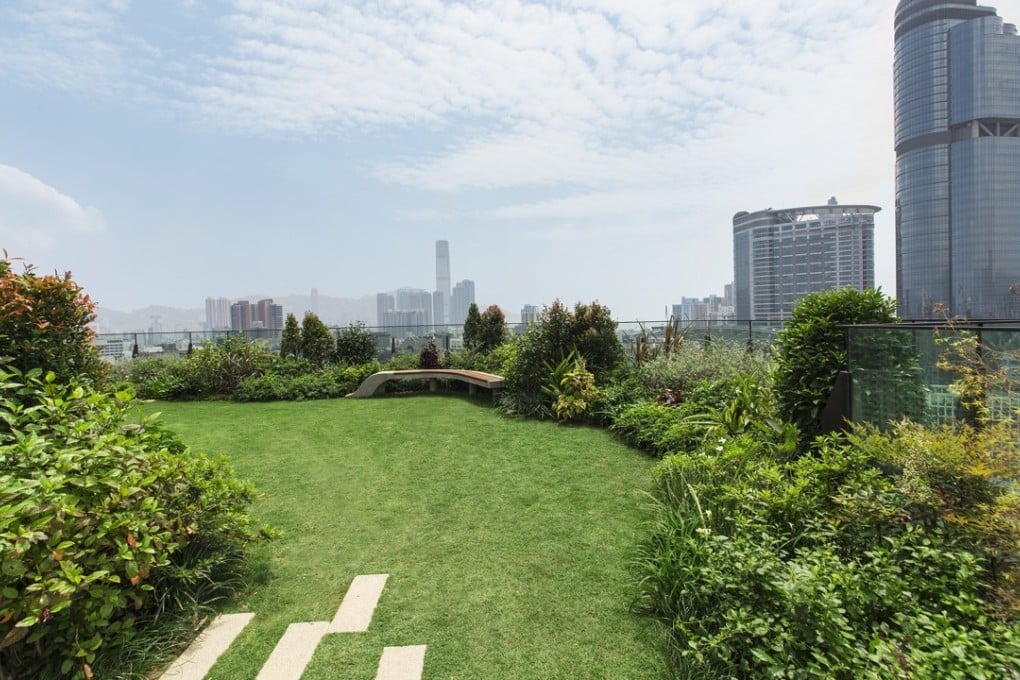 The rooftop garden at Skypark, in Mong Kok. Picture: Skypark