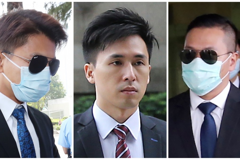 Detective constable Wong Wai-ho, Senior Inspector Lau Cheuk-ngai and Constable Lau Hing-pui. Photo: Handout