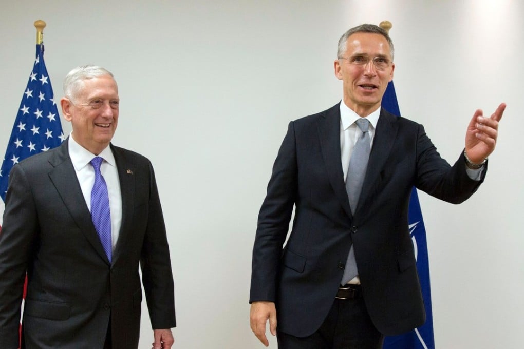US Secretary for Defence Jim Mattis and Nato Secretary General Jens Stoltenberg. Photo: AFP