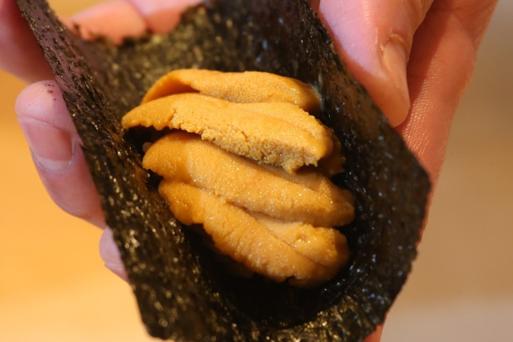 Sushi Masataka’s uni hand roll, which chef Masataka hands to diners as soon as he makes it so the crisp seaweed contrasts with the slightly warm rice and cool, rich sea urchin. Photo: David Wong