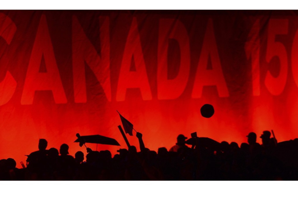Guests at the evening ceremonies for Canada's 150th anniversary of Confederation, in Ottawa on Saturday. Photo: AFP