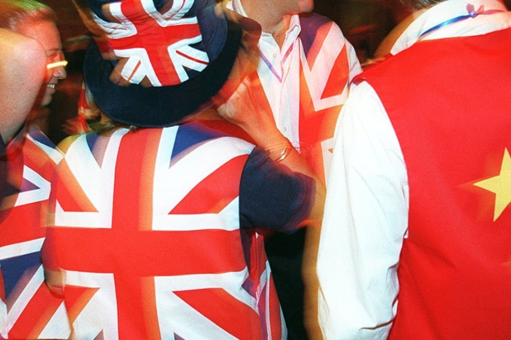 British party-goers mark Hong Kong’s return to Chinese rule in 1997. Photo: AFP