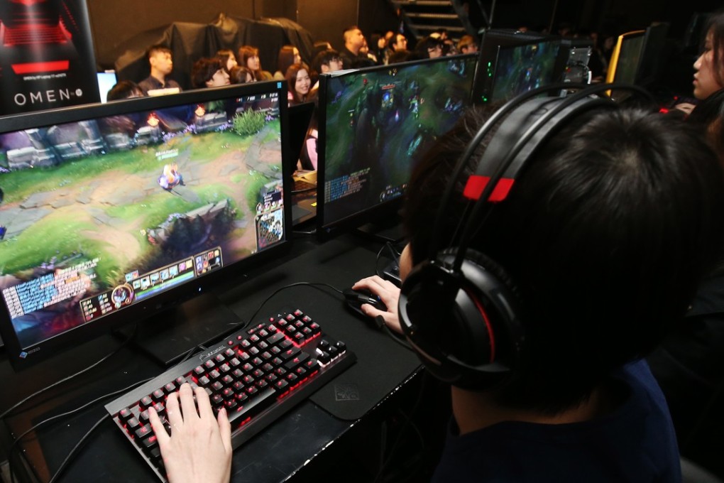 A competitor playing in a League of Legends tournament. Photo: David Wong
