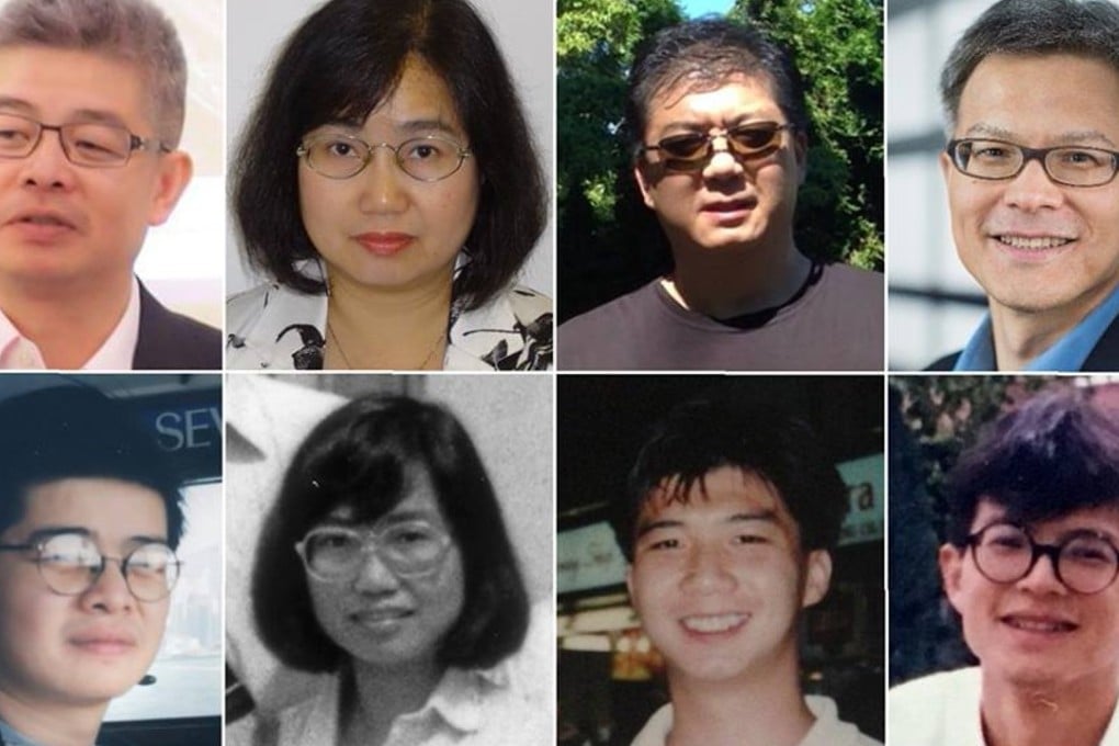 Hong Kong immigrants now living in Vancouver, (from left) Geoffrey Ho, Fenella Sung, Anthony Chan and Leo Shin. The lower photos show them in 1996, the mid-1980s, 1986 and 1990, respectively. Photos: Courtesy Ho, Sung, Chan and Shin