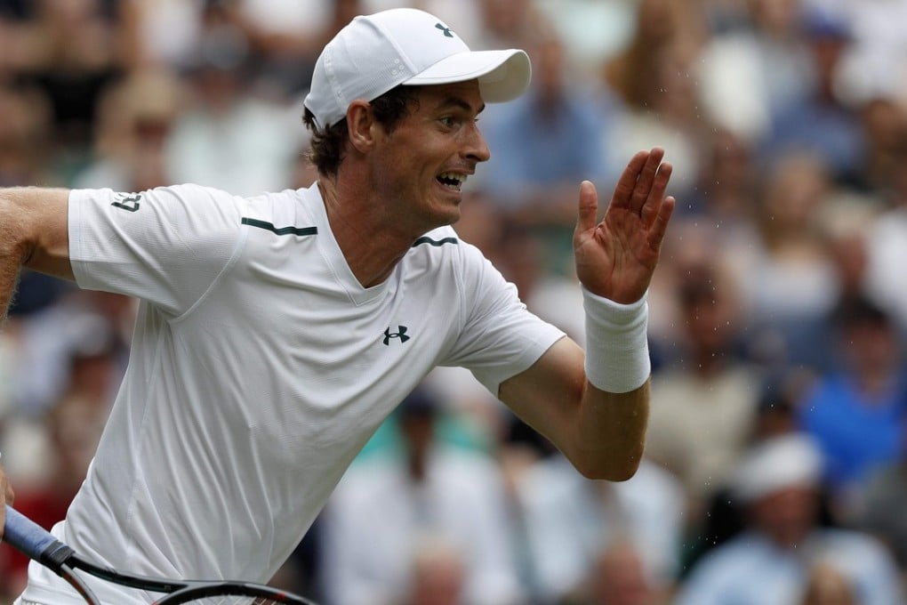 Britain's Andy Murray chases the ball in trying to return to Kazakhstan's Alexander Bublik. Photo: AFP