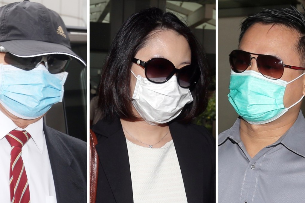 The defendants (from left) Dr Stephen Chow, Mak Wan-ling and Chan Kwun-chung. Photo: K. Y. Cheng