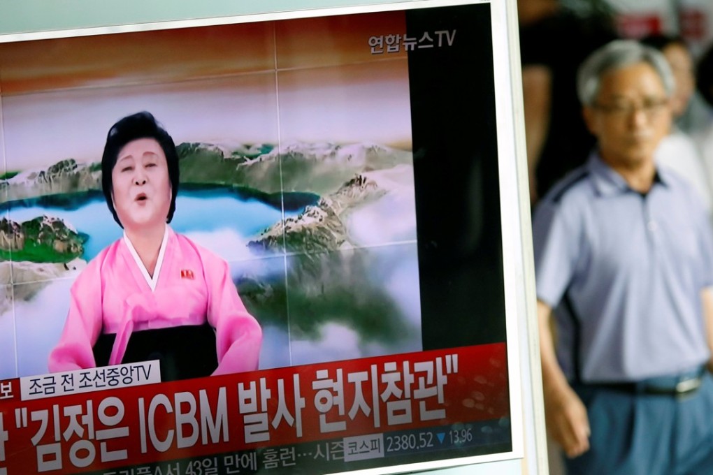 Pyongyang deployed one of its most symbolic media assets to declare a key moment in North Korea’s missile development – Ri Chun-hee. Photo: Reuters