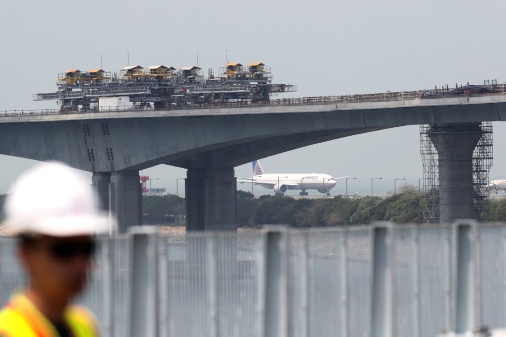 Two men died when their working platform collapsed into the sea. Photo: Edward Wong