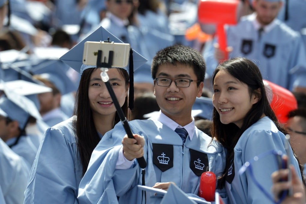 Chinese graduates of Columbia University at the 2015 commencement ceremony in New York City. Photo: Xinhua