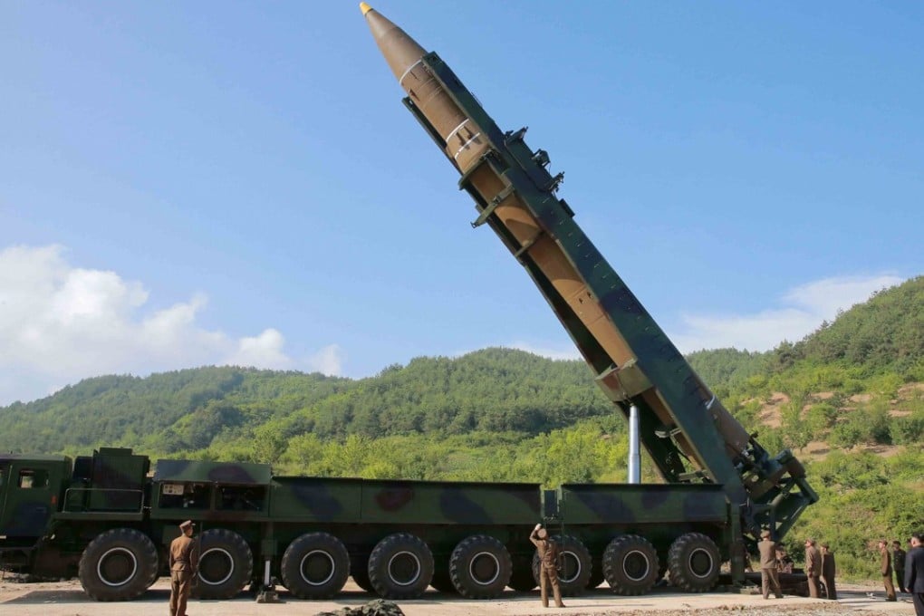 The Hwasong-14 missile reached an altitude of more than 2,500km before it splashed down inside Japan’s exclusive economic zone, according to Tokyo. Photo: Reuters