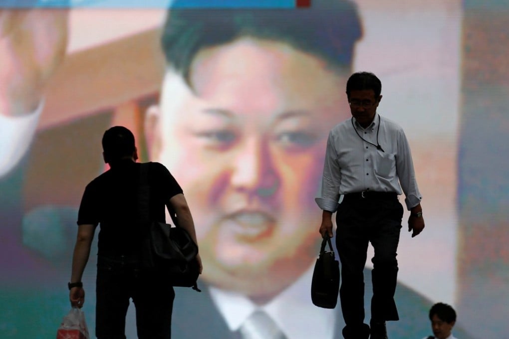 A TV screen in Tokyo broadcasts news of North Korea’s missile test on Tuesday. Photo: Reuters