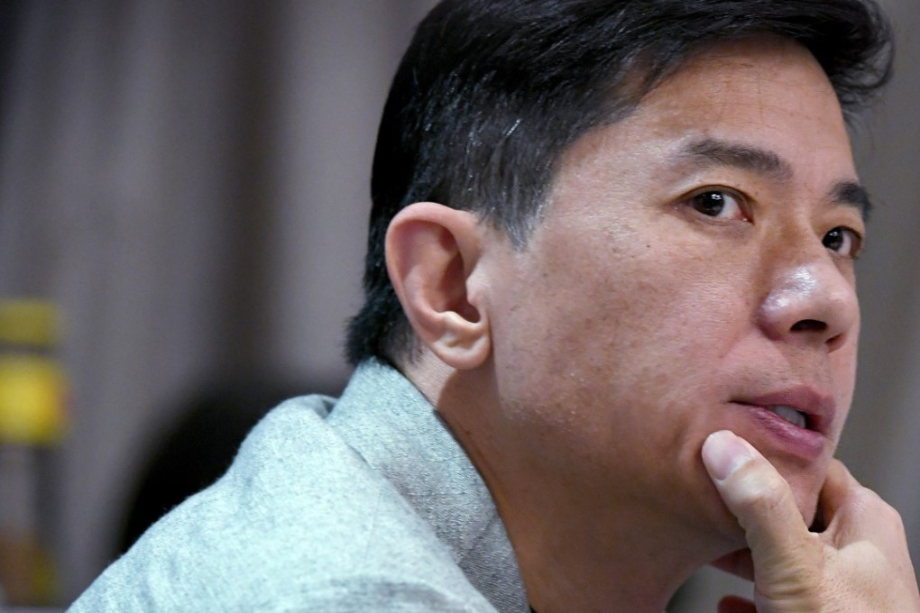 Baidu CEO Robin Li was seen sitting in the passenger seat of a driverless car on Beijing roads during a live-streamed conference on Wednesday. Photo: AFP