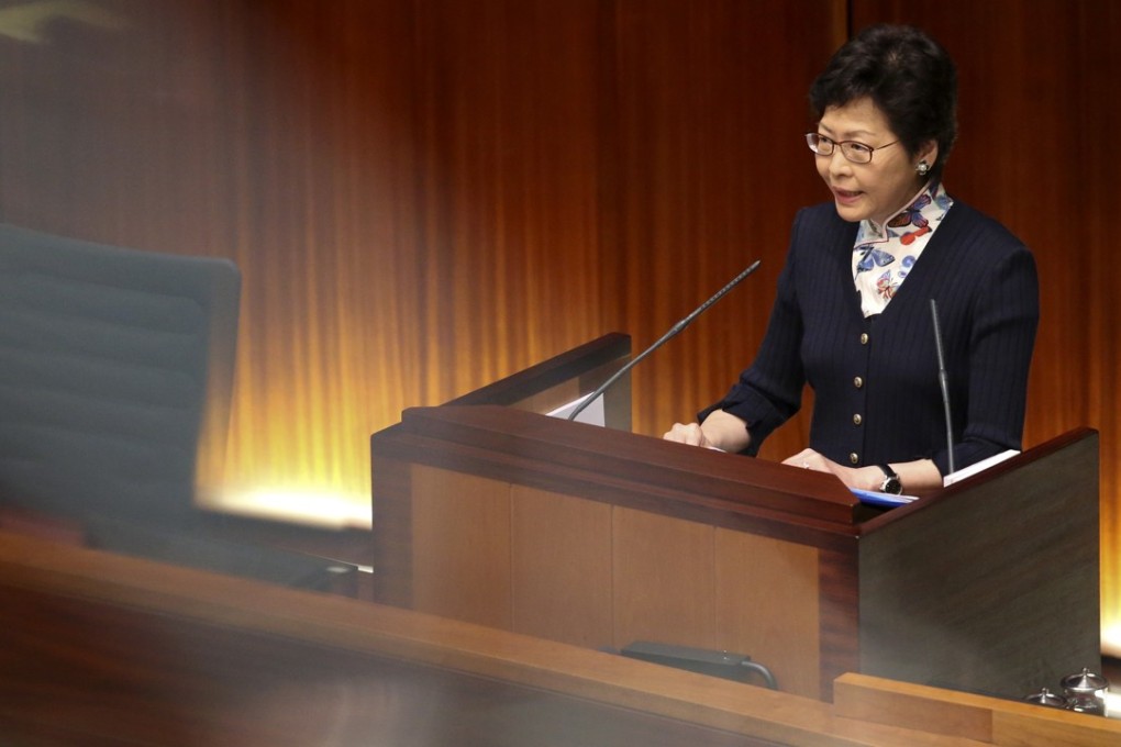 Chief Executive Carrie Lam attends her first Legislative Council meeting on Wednesday. Photo: K. Y. Cheng