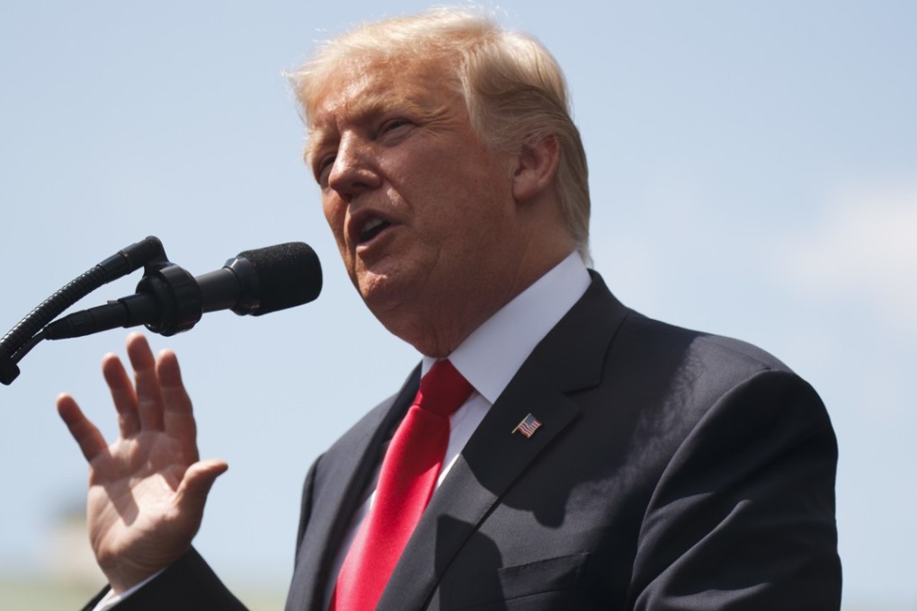 President Donald Trump speaks at Krasinski Square at the Royal Castle, in Warsaw, Poland. Photo: AP