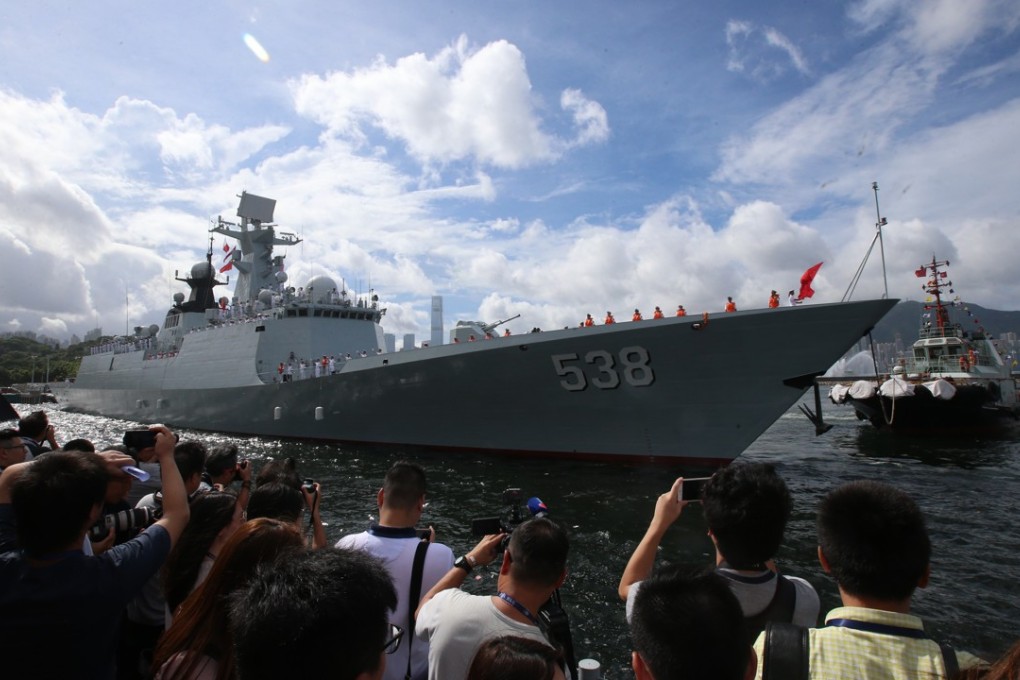 The Yantai arrived at the base at about 9am. Photo: David Wong