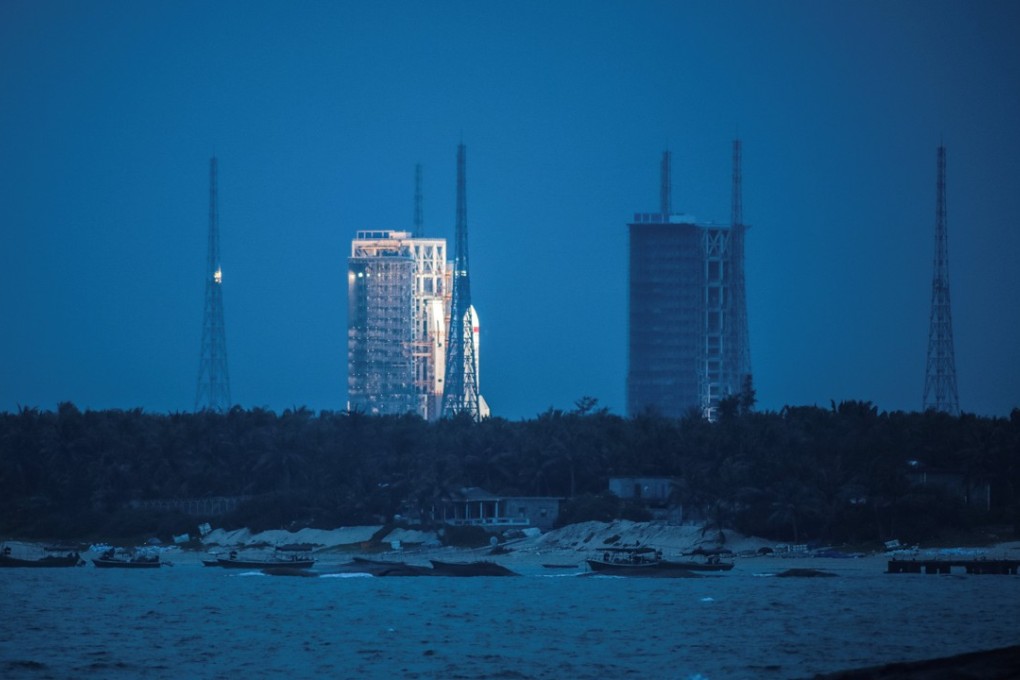 The Long March-5 Y2 rocket before take-off. Photo: Reuters