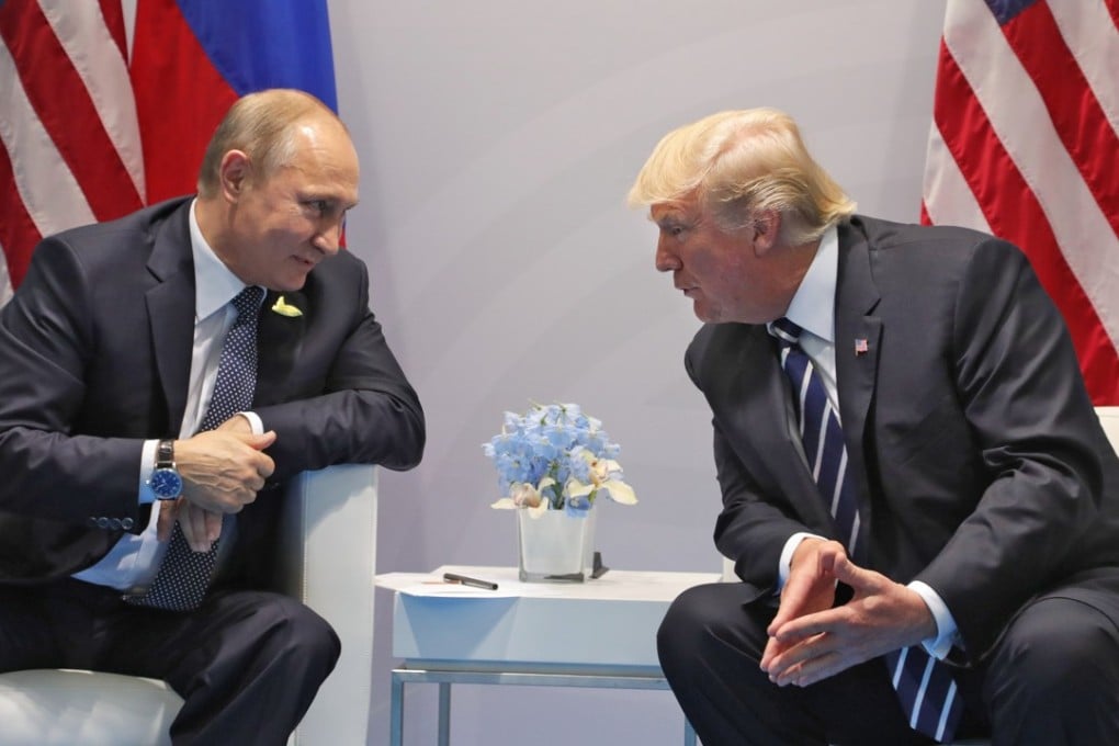Russian President Vladimir Putin and US President Donald Trump meet on the sidelines of the G20 summit in Hamburg, Germany. Photo: EPA