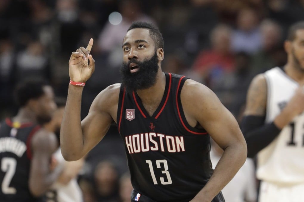 James Harden during Game Five of the Houston Rockets’ playoff series against the San Antonio Spurs. Photo: AP
