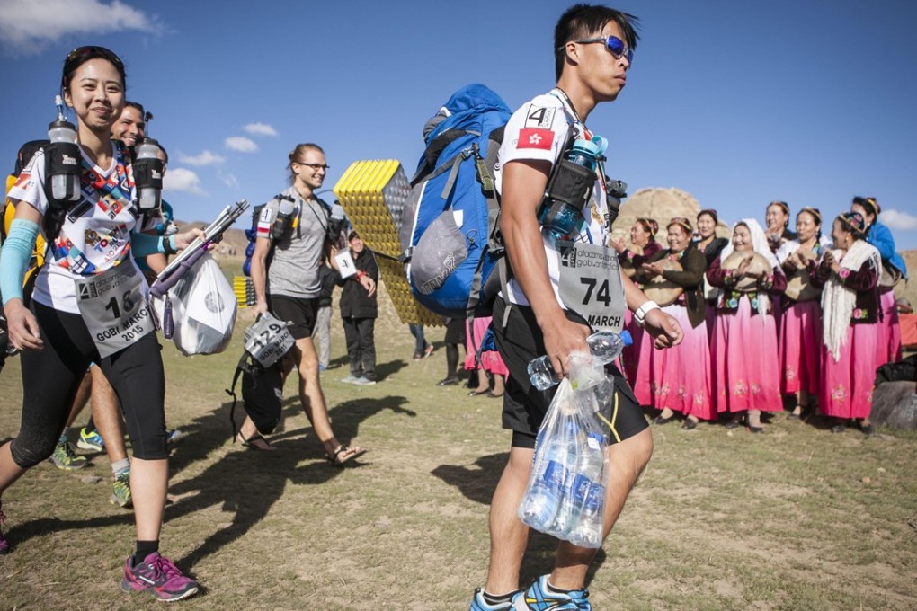 Agnes Cheng about to start the 250km Gobi March course in China in 2015. Photo: Racing the Planet