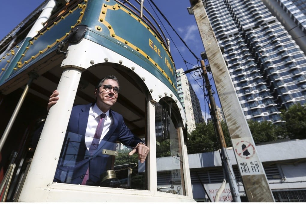 Emmanuel Vivant stands in a tram in the Whitty Street depot. Photo: Xiaomei Chen