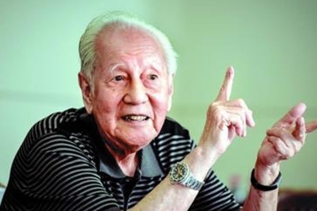 Huang Xuhua, 93, the “Father of China’s nuclear subs” said abacuses were central to the development of the Long March-1. Photo: Handout