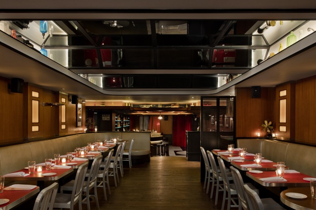 The vintage American-diner-style interior of Employees Only in Lan Kwai Fong.