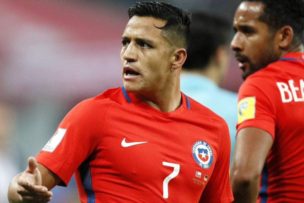 Alexis Sanchez in action for Chile during the Fifa Confederations Cup final. Photo: EPA