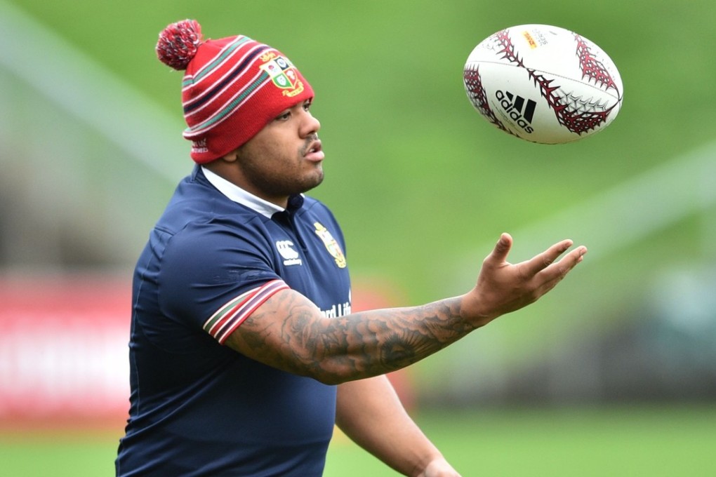 British & Irish Lions prop Kyle Sinckler during training. Photo: AFP