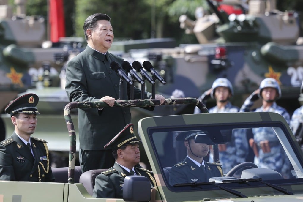 President Xi Jinping at the PLA parade in Hong Kong, on June 30. Picture: Sam Tsang