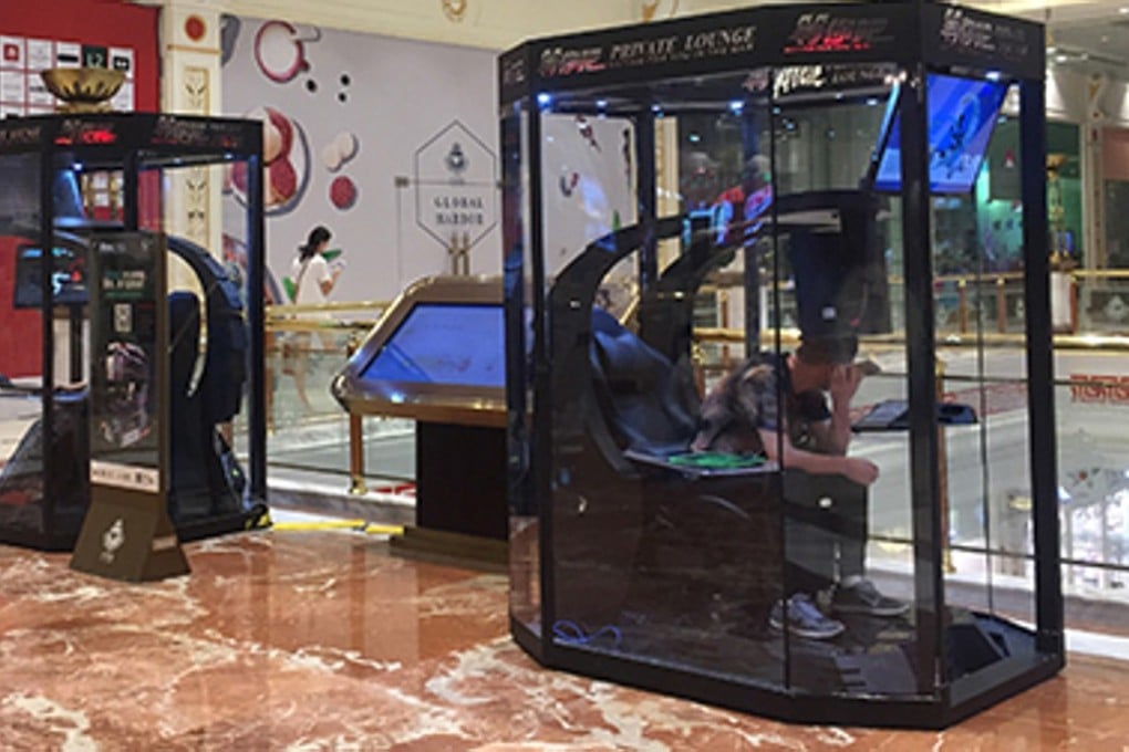Shanghai’s largest shopping mall has introduced four hubby hatches to stop men getting bored on shopping trips. Photo: Handout