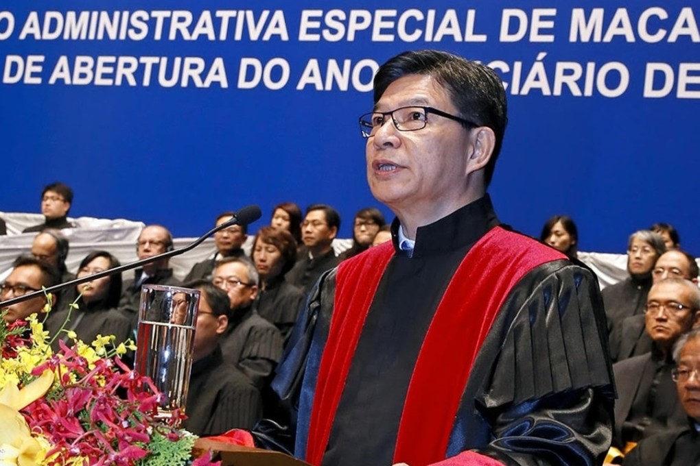 Ho Chio-meng at an official function in Macau before his arrest. Photo: Handout