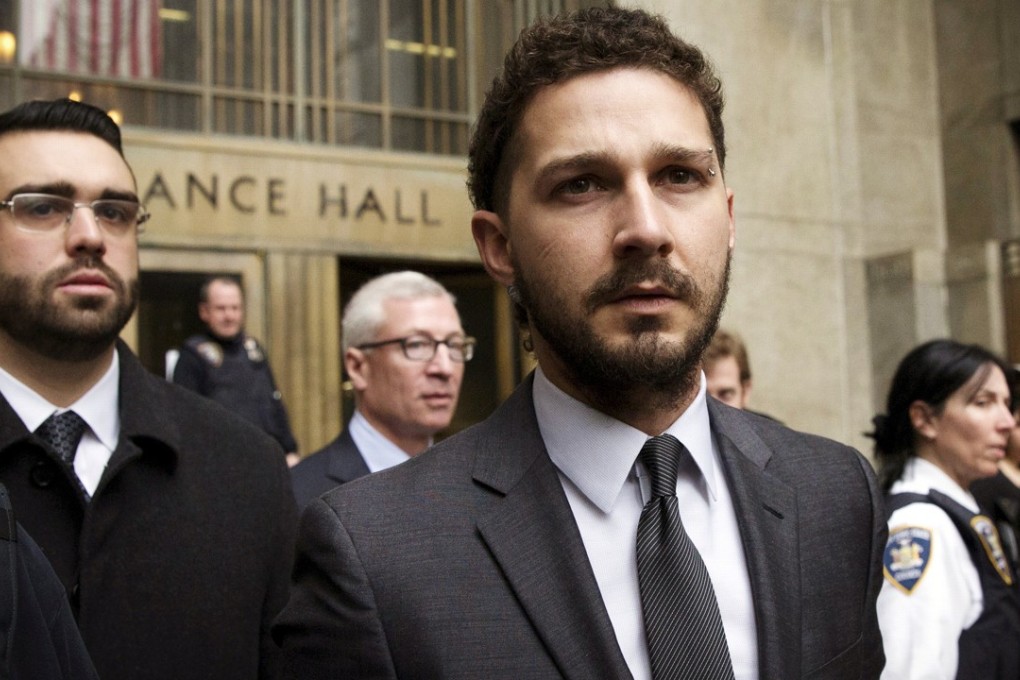 Shia LaBeouf is no stranger to the US justice system. Two years ago he appeared before a judge at the Manhattan Criminal Courthouse in a disorderly conduct case. Photo: Reuters