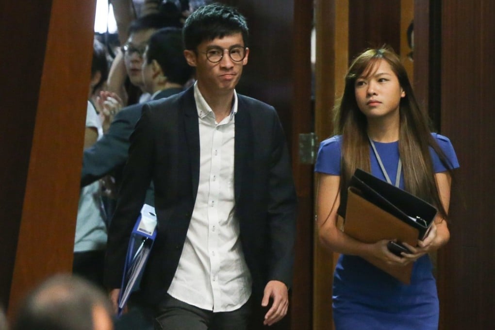 Sixtus Baggio Leung Chung-hang and Yau Wai-ching face claims totalling HK$1.86 million. Photo: Sam Tsang