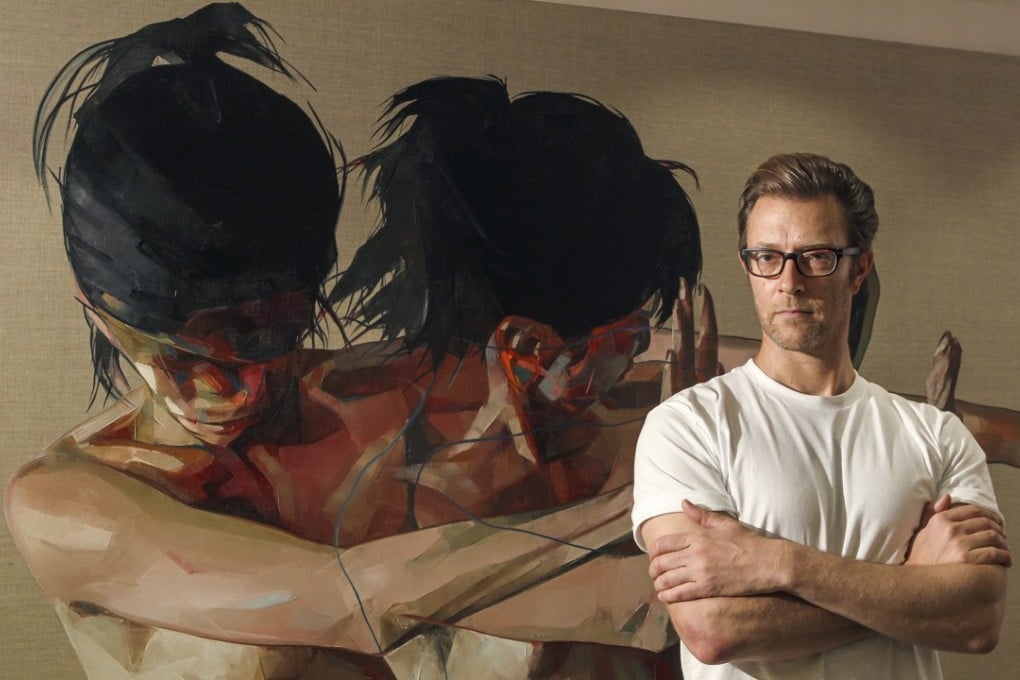 Simon Birch at a 2014 exhibition of his work in Hong Kong. Photo: Edward Wong