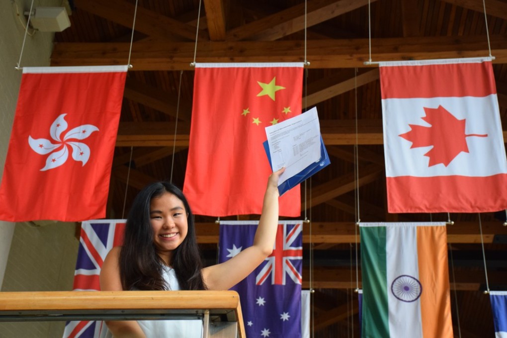 Nicole Hon, pictured celebrating a perfect score of 45 in this year’s IB educational programme, says it is humbling to be able to make a difference to somebody’s life. Photo: CDNIS