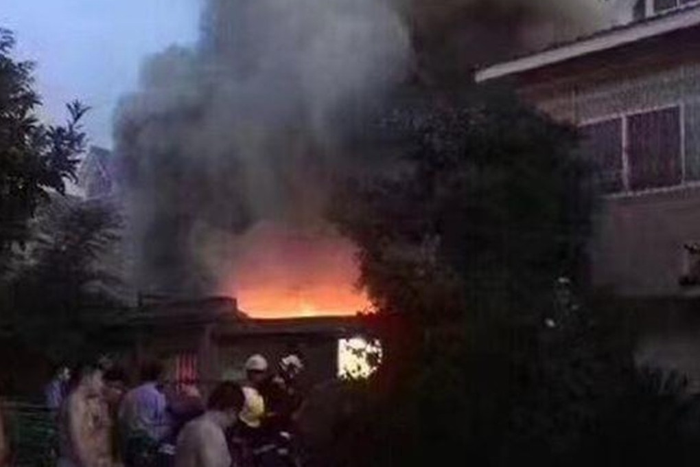 Police believe a fire that killed 22 people in Changshu, Jiangsu province, on Sunday morning was deliberately lit. Photo: Handout