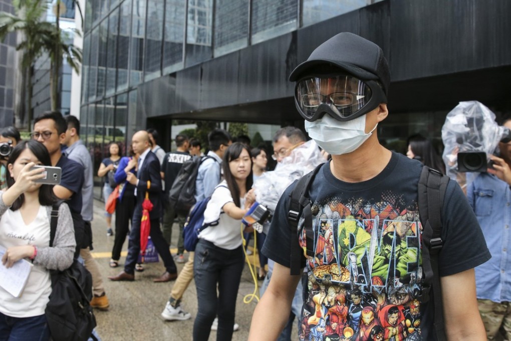 Leo Chan told the court he was at the scene but only to film events. Photo: Sam Tsang