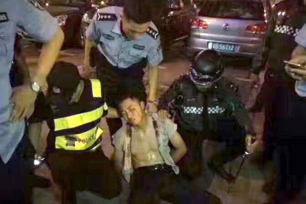 The suspect arrested at the scene. Photo: Handout