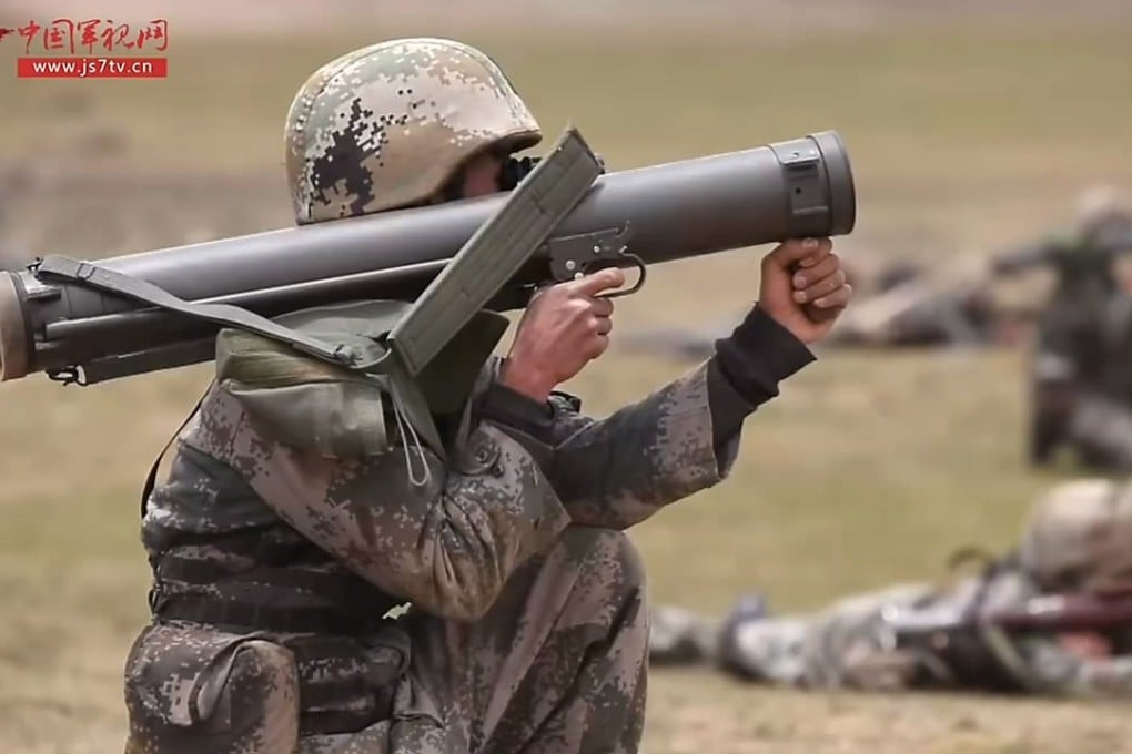 Chinese troops take part in a military exercise on the Tibetan plateau. Photo: Handout