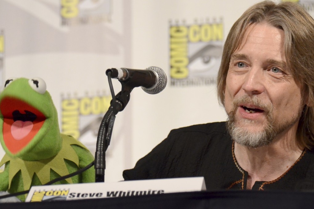 In this July 11, 2015, file photo, Kermit the Frog, left, and puppeteer and voice actor Steve Whitmire attend “The Muppets” panel on day 3 of Comic-Con International in San Diego. Photo: AP