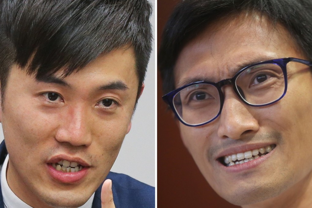 Lawmakers Cheng Chung-tai (left) and Eddie Chu Hoi-dick are thought to be at risk of being unseated following the court ruling last week. Photos: Dickson Lee and Sam Tsang