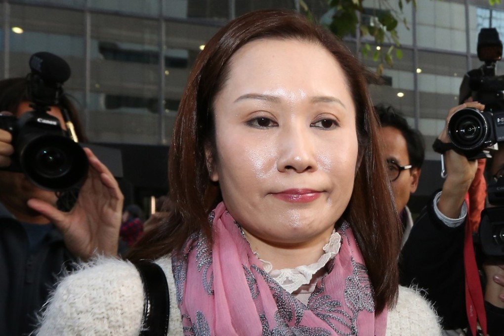 Law Wan-tung outside the District Court in December 2014. Photo: Sam Tsang