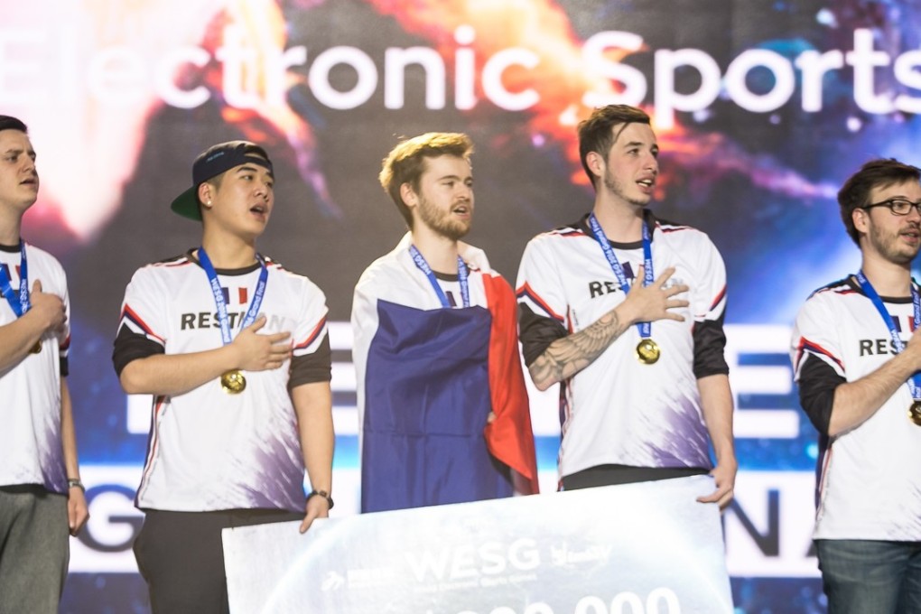 Team EnVyUs walked away with the US$800,000 first prize for winning CS:GO game at the inaugural World Electronic Sports Games in Shanghai. Photos: Handout