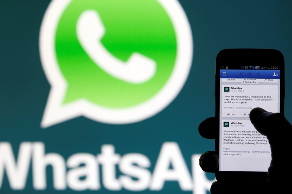 WhatsApp is one of the most popular messaging services in China. Photo: Reuters
