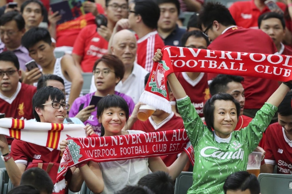 Hong Kong fans cheer Liverpool at the Premier League Asia Trophy. Photo: SCMP / Edward Wong