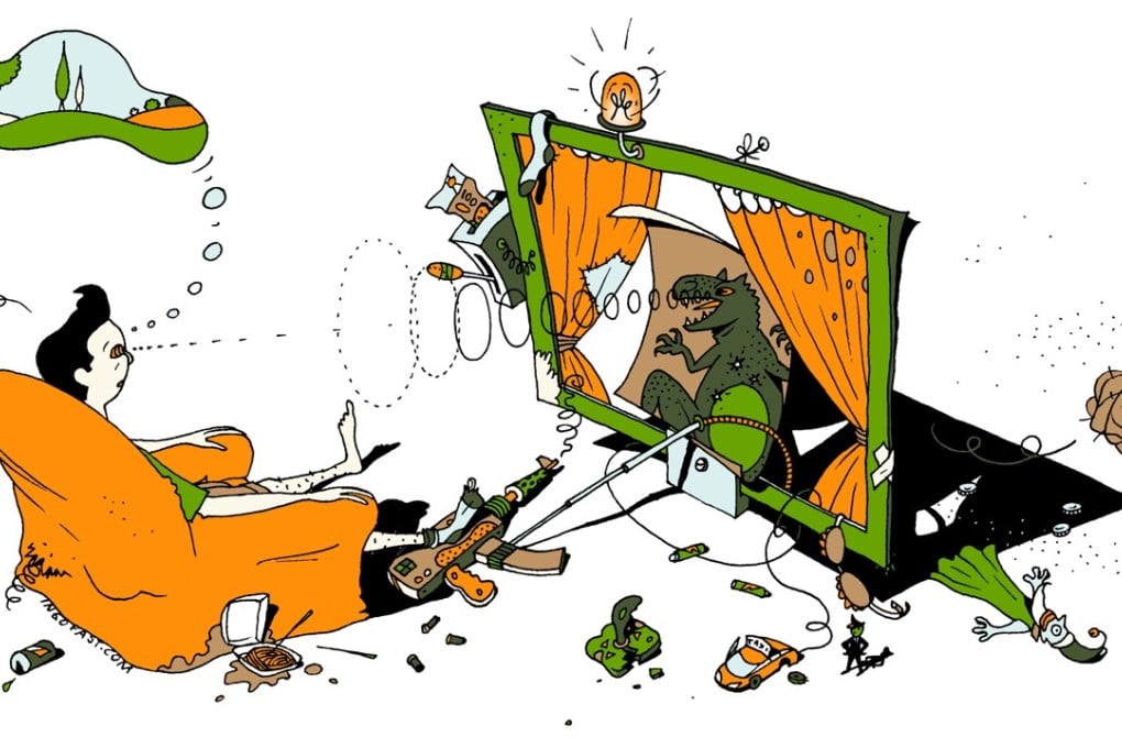 Electronic currencies promise to make Chinese retirees mad, but online gaming is turning Chinese boys into zombie. Illustration: Ingo Fast