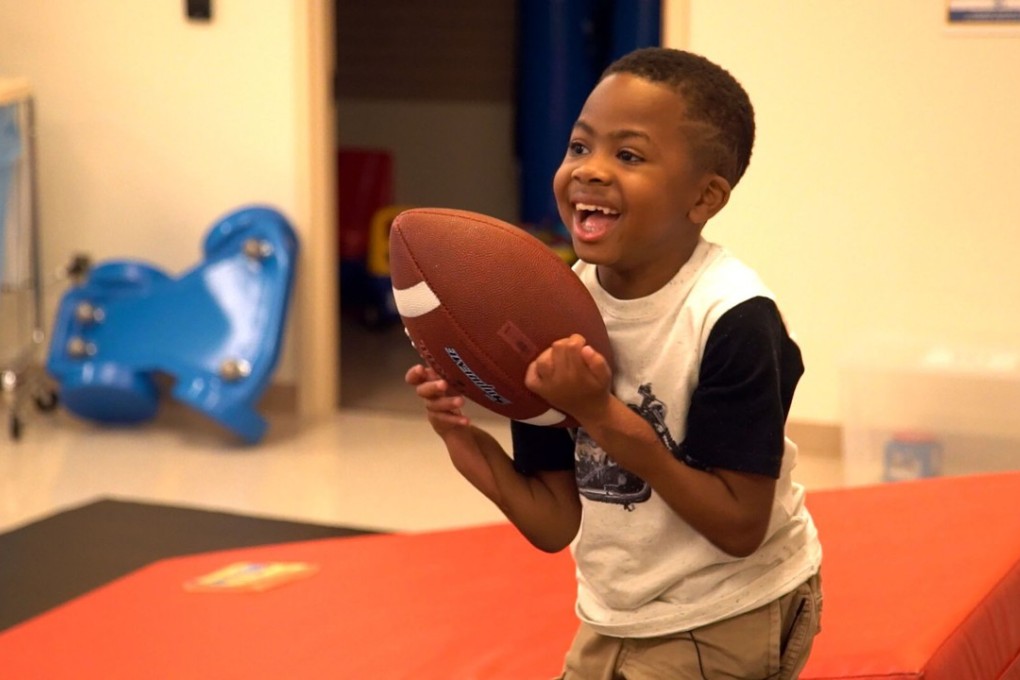 Undated handout photo obtained July 18, 2017 shows Zion Harvey, the first child in the world to undergo a double hand transplant in July 2015. Harvey is now able to write, feed and dress himself, doctors said July 18, 2017. Photo: AFP/Children's Hospital of Philadelphia
