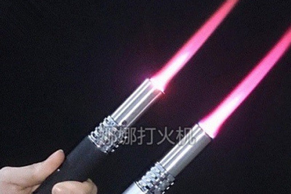The mini flamethrowers are being sold online for 90 yuan to 300 yuan (US$13 to US$44). Photo: Handout